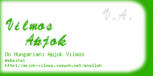 vilmos apjok business card